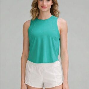 Sleeveless Teal Athletic Tank Top